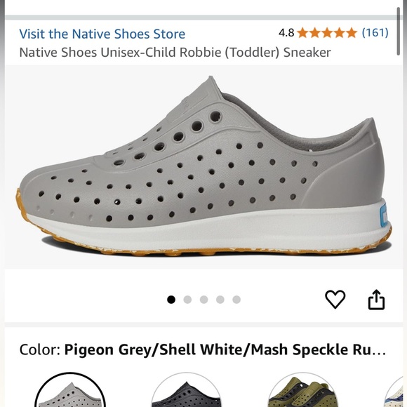 NWOT Native Shoes Unisex Toddler Robbie Shoe - Picture 6 of 6